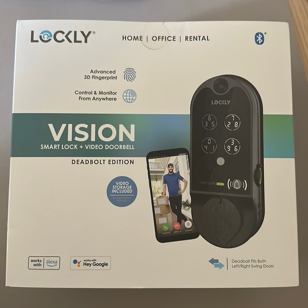 Black Smart Doorbell with Touchscreen Display